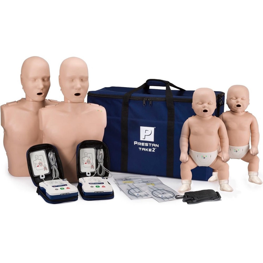 Prestan Take 2 CPR Manikin Trainer Kit with Feedback (2-Adult, 2-Infant, & 2-U